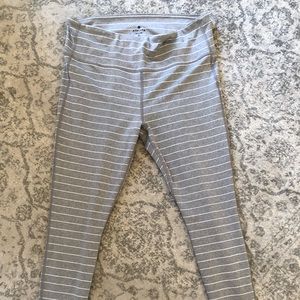 Athleta gray pants with white stripes, like new , size XL